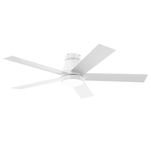 Fortis 48-Inch Hugger Ceiling Fan with Light – Reversible Twin Color Blades