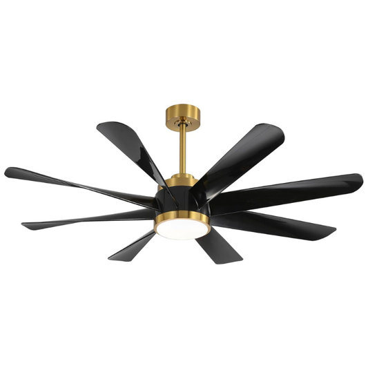 Roger 60-Inch Ceiling Fan with 8 Durable ABS Blades and Dimmable LED