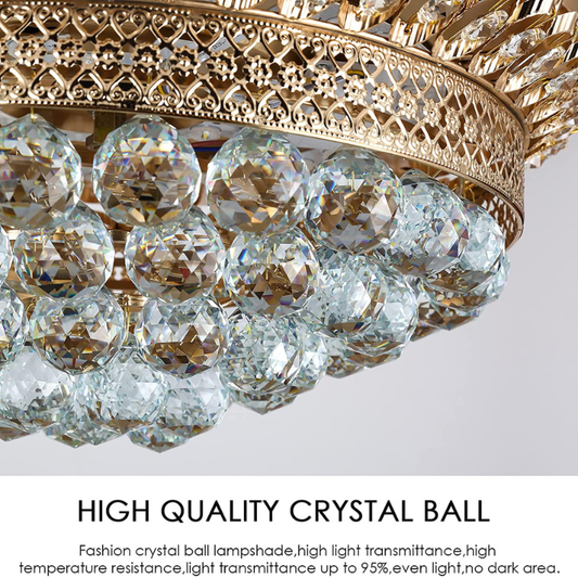 Premium chandelier fan with retractable blades